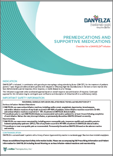 Premedications and Supportive Medications Checklist